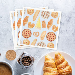 Serviette En Papier Pâtisserie Boulangerie Française Pâtisserie Pain N