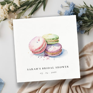Serviette En Papier Pâtisserie de Macarons Français à l'aquarelle Ente