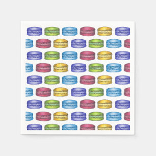 Serviette En Papier Pâtisserie Macaron Français Cookie Gâteau de Maria
