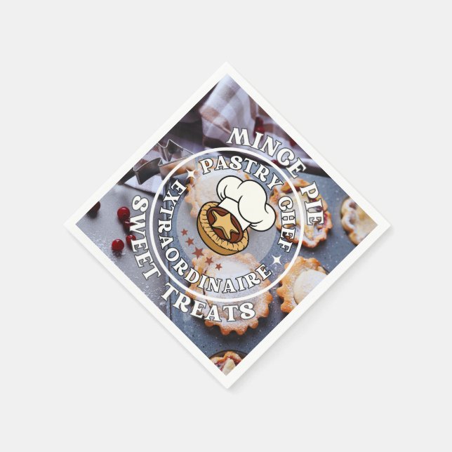Serviette En Papier Pâtisserie Mince Pie Chef Extraordinaire Sweet Tra (Coin)