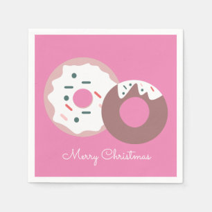 Serviette En Papier Pâtisserie Sprinkles Donuts de Noël  Joyeux Noël