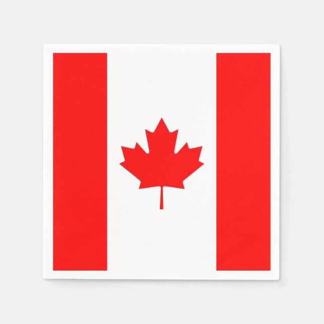 Serviette En Papier Patriotic National Flag of Canada (Devant)
