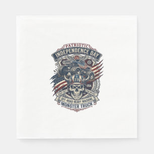 Serviette En Papier Patriotique 1776 Hors Route Camion Monstre Lourd S