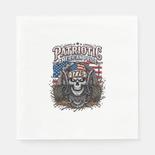 Serviette En Papier Patriotique 1776 Tout Terrain Crâne Monster Truck