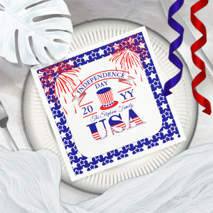 Serviette En Papier Patriotique Juillet 4 Fête de l'Indépendance