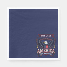 Serviette en papier patriotique pour le 250e anniv