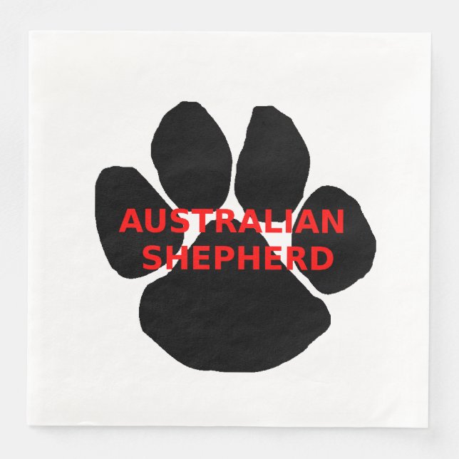 Serviette En Papier patte de nom aussie (Devant)