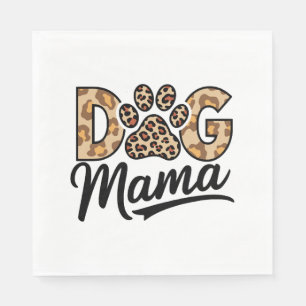 Serviette En Papier Patte d'impression léopard amateur de chien