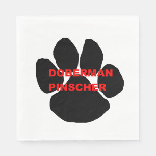 Serviette En Papier patte nom doberman pinscher