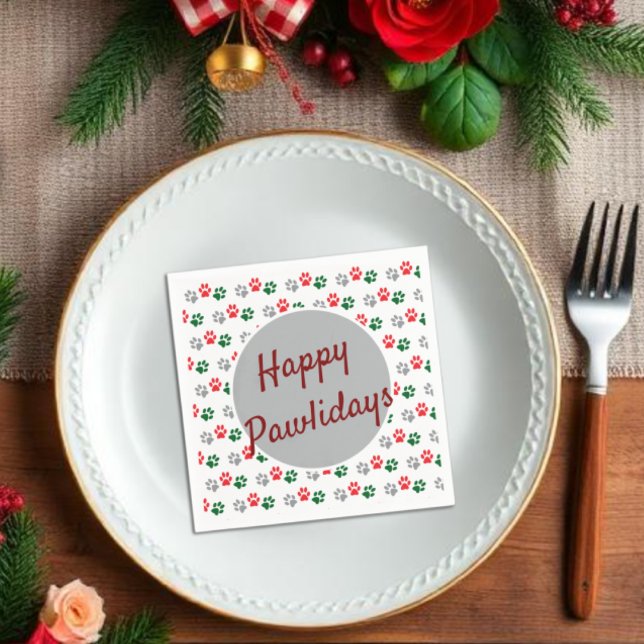 Serviette En Papier Pattes de Noël (Créateur téléchargé)