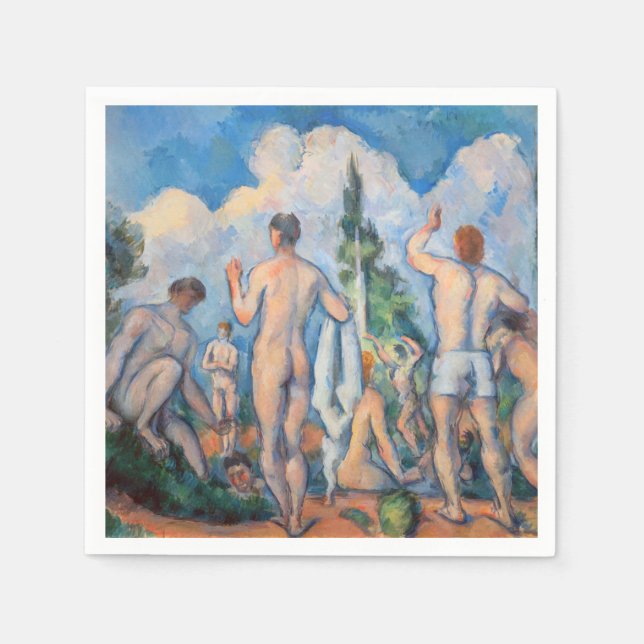 Serviette En Papier Paul Cezanne - Baigneurs (Devant)