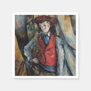 Serviette En Papier Paul Cezanne - Garçon dans la veste rouge
