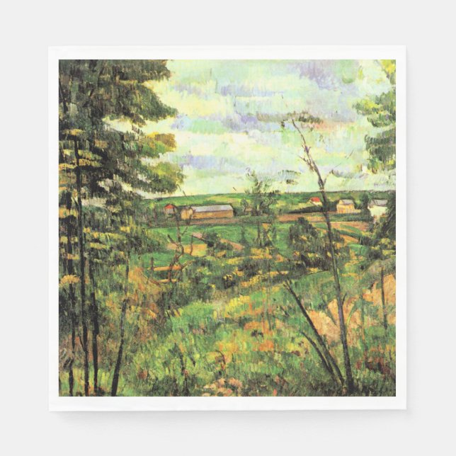 Serviette En Papier Paul Cezanne, La Vallée de l'Oise, (Devant)