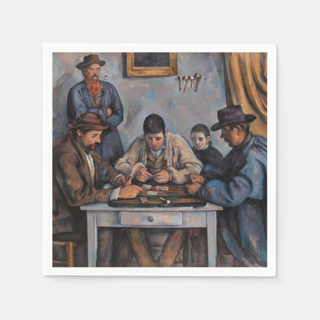 Serviette En Papier Paul Cezanne - Les Joueurs De Cartes (Devant)