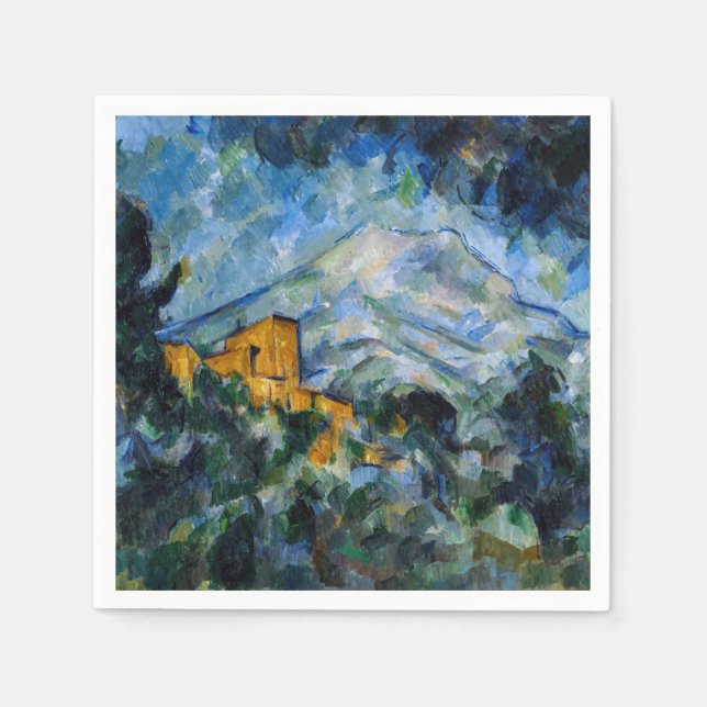 Serviette En Papier Paul Cezanne - Mont Saint-Victoire & Château Noir (Devant)