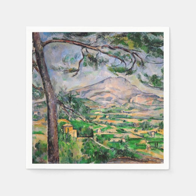Serviette En Papier Paul Cezanne - Mont Sainte-Victoire et Grand Pin (Devant)