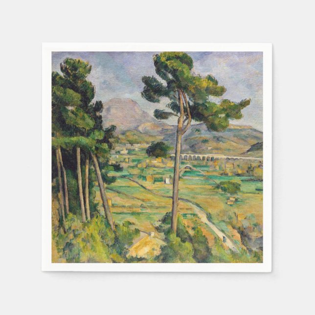 Serviette En Papier Paul Cezanne - Mont Sainte-Victoire et Viaduc (Devant)