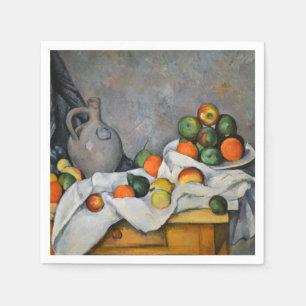 Serviette En Papier Paul Cezanne - Rideau, cruchon et compotier