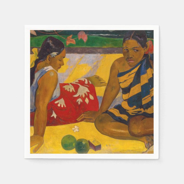 Serviette En Papier Paul Gauguin - Parau Api / Quoi de neuf ? (Devant)