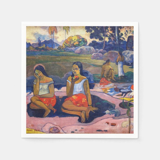 Serviette En Papier Paul Gauguin - Source sacrée, Douces Rêves (Devant)