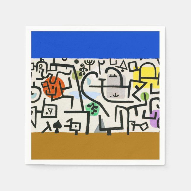 Serviette En Papier Paul Klee Abstract Expressionist Rich Harbour (Devant)