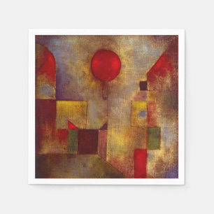 Serviette En Papier Paul Klee Red Balloon Abstrait Coloré Art 