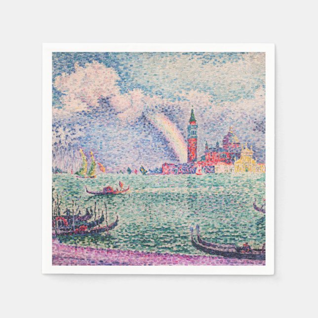 Serviette En Papier Paul Signac - Arc-en-ciel, Venise (Devant)
