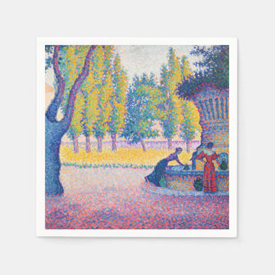 Serviette En Papier Paul Signac - Fontaine des Lices, Saint-Tropez