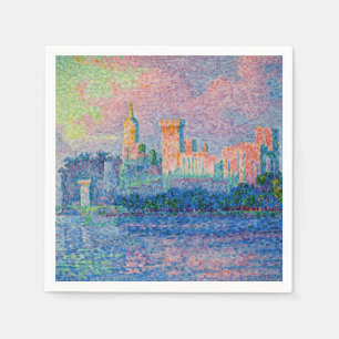 Serviette En Papier Paul Signac - Le Palais Pape, Avignon