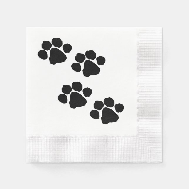 Serviette En Papier Paw Prints pour les animaux (Devant)