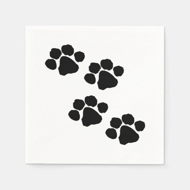 Serviette En Papier Paw Prints pour les animaux (Devant)