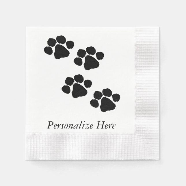 Serviette En Papier Paw Prints pour les animaux (Devant)