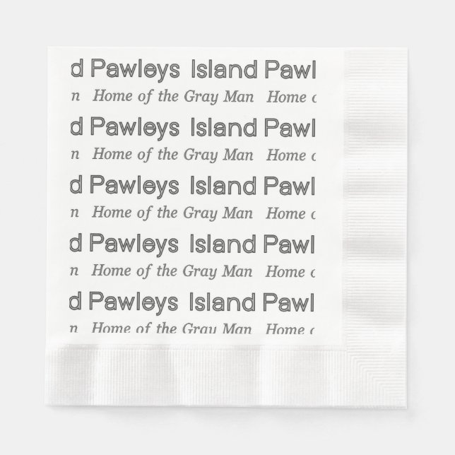 Serviette En Papier Pawleys Island Grey Man (Devant)