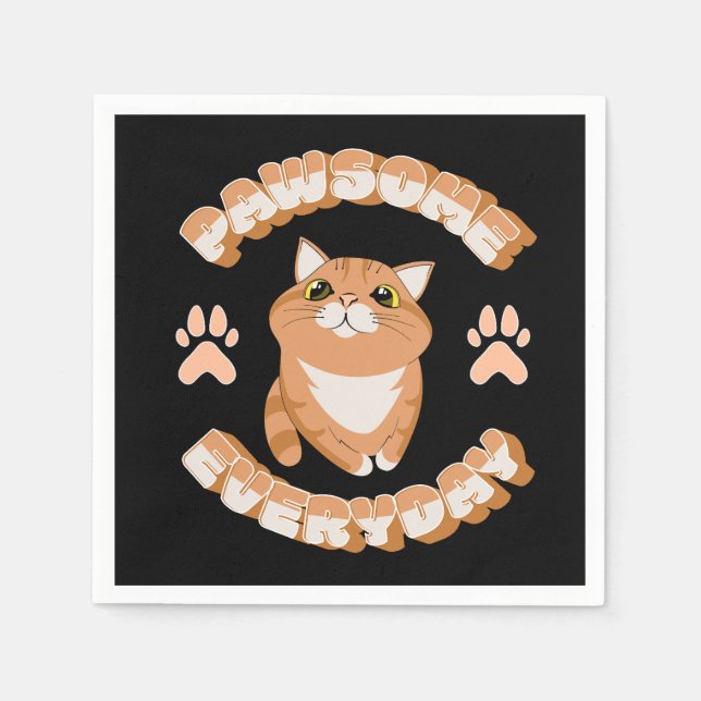 Serviette En Papier Pawsome tous les jours (Devant)