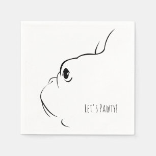 Serviette En Papier Pawty French Bulldog Silhouette Napkins