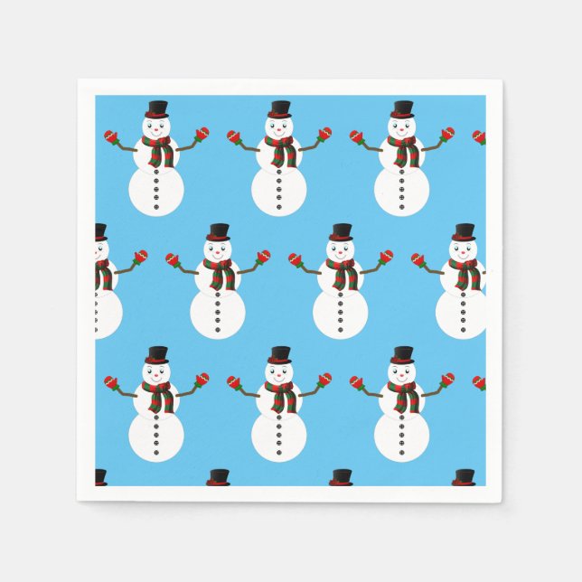 Serviette En Papier pax the snowman  (Devant)