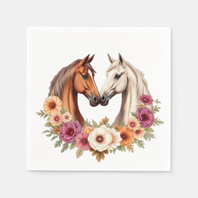 Serviette En Papier Pays Chevaux de l'Ouest (Devant)