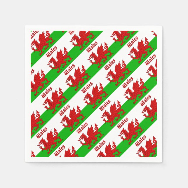 Serviette En Papier Pays de Galles (Devant)