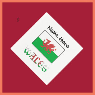 Serviette En Papier Pays de Galles et Pays de Galles avec votre nom