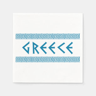 Serviette En Papier pays de la grèce nom du texte symbole grec