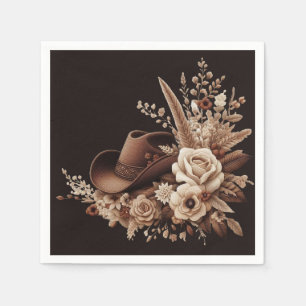Serviette En Papier Pays élégant moderne Ouest- Floral