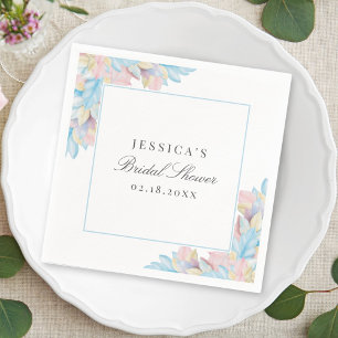 Serviette En Papier Pays romantique Fête des mariées botanique chic