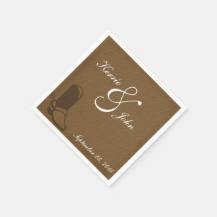 Serviette En Papier Pays Thème Mariage Papier Napkins