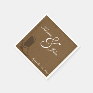 Serviette En Papier Pays Thème Mariage Papier Napkins