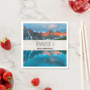 Serviette En Papier Paysage de montagne pittoresque Photographie Anniv