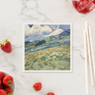 Serviette En Papier Paysage de Saint-Rémy par Vincent Van Gogh