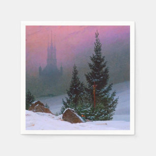 Serviette En Papier Paysage d'hiver Caspar David Friedrich