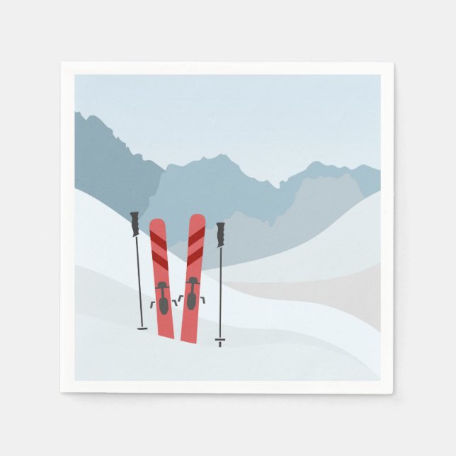 Serviette En Papier Paysage hivernal (Devant)