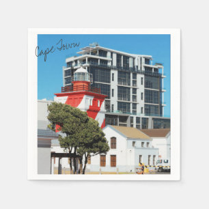 Serviette En Papier Paysage urbain de la ville du Cap Phare rouge Serv