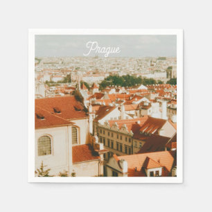 Serviette En Papier Paysage urbain de Prague Souvenir